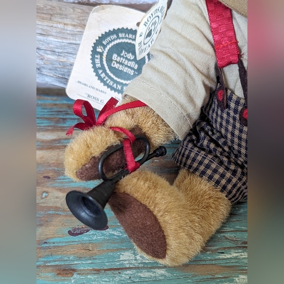 Boyds Bears Ross G Jodibear 92000-08 Patriotic Plush Teddy With Bugle - Picture 5 of 10